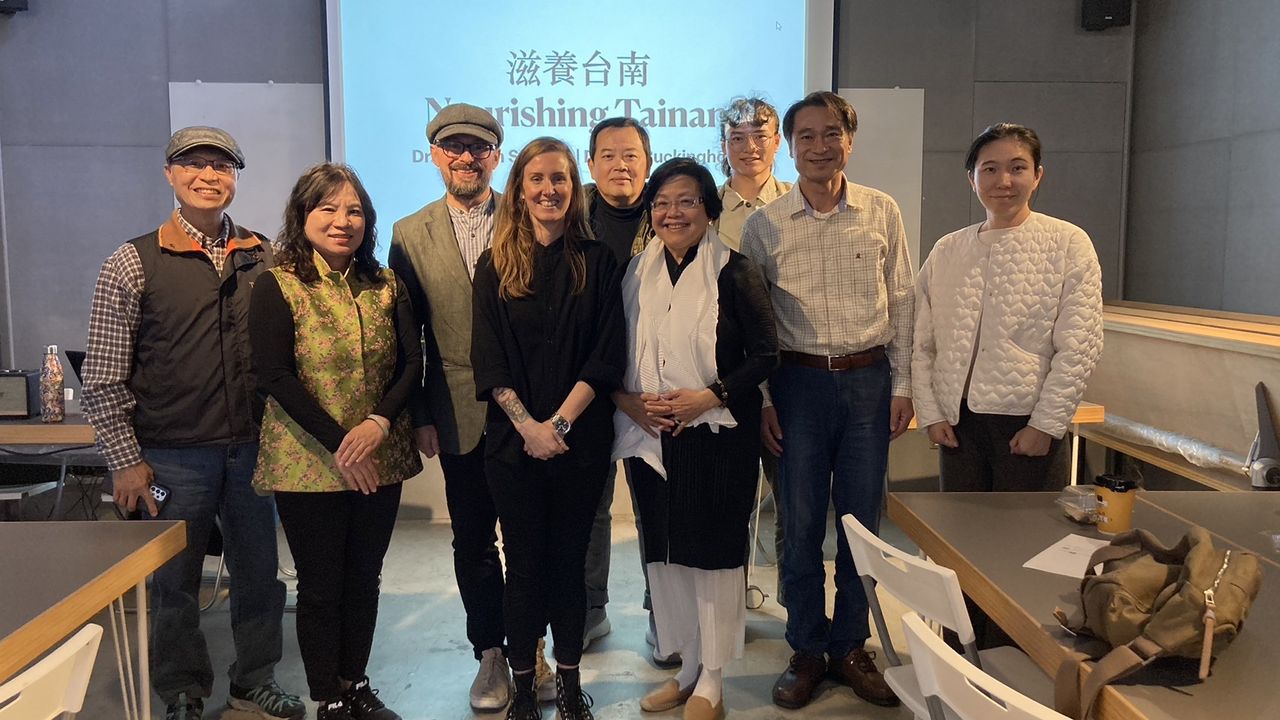Hannah and Will with some participants from their residency lecture